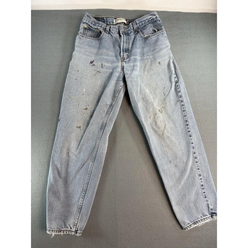 Y2k Levi's 560 Jeans Mens 33x32 Light Wash Blue Comfort Fit Denim Casual